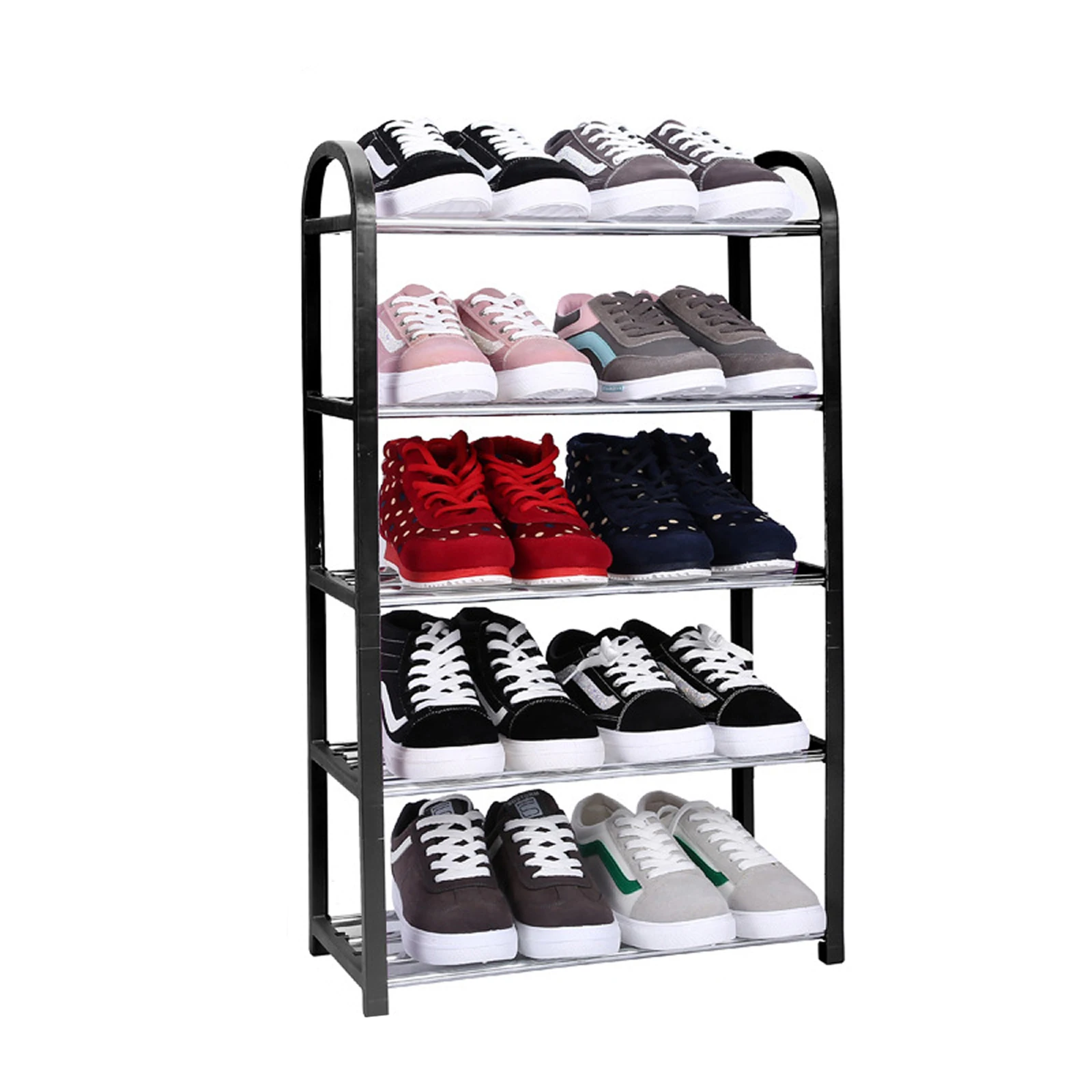 Multi-layer Shoe Rack Aluminum Metal Standing Shoe Rack 3/4/5 Layer Shoes Storage Shelf Home Living Room Organizer Accessories