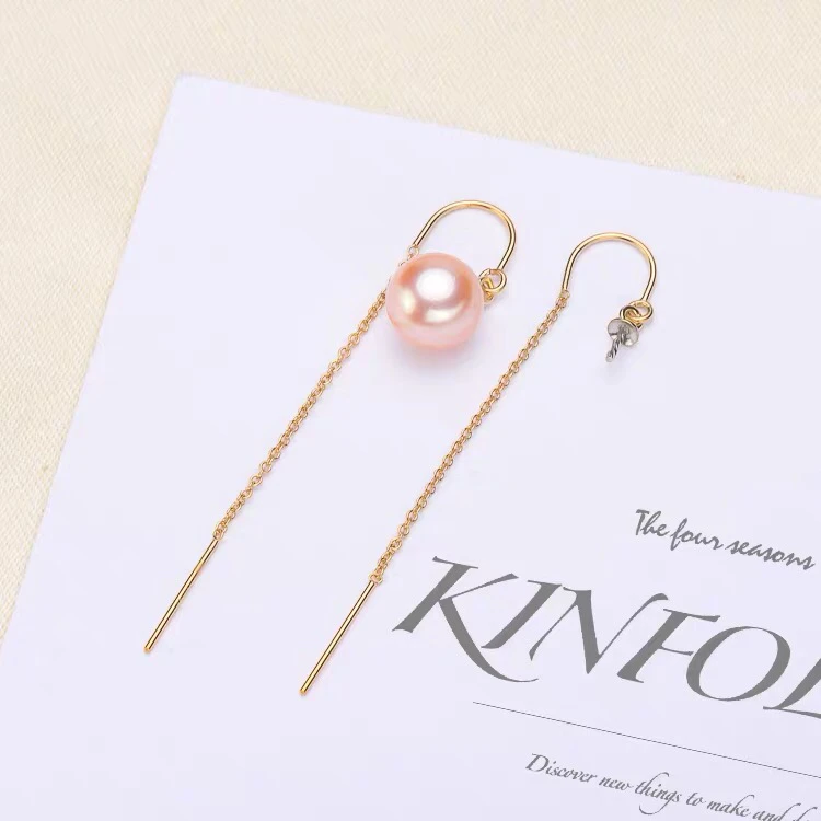 

2 Color 925 Silver Pearl Earrings Fashion Beautiful Drop Earrings Findings Exquisite Jewelry Parts Fittings Women's Accessories