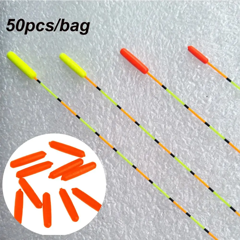 

50pcs/bag Hot Stoppers Rig Rigging Material Indicator Fish Beans Cylinder Foam Floats Ball Bottom Oval Fishing Floats Beads