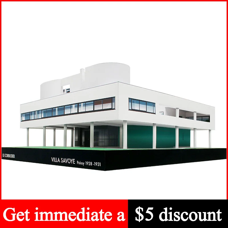 France Le Corbusier Villa Savoye 3D Paper Model House Papercraft DIY Art Origami Building Teens Adult Handmade Craft Toys QD-144