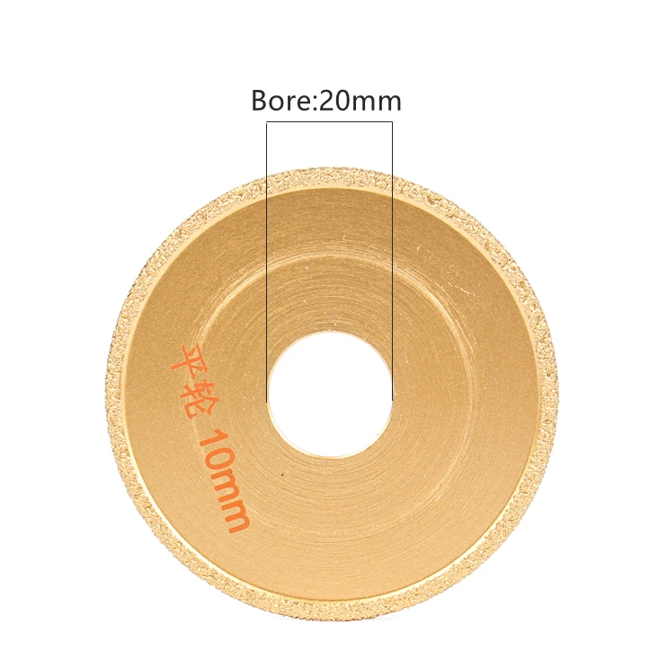 1PC Bore 20mm  Dia 3inch/75mm Dry Vacuum Brazed Diamond Grinding Wheel Demi-bullnose Edge Profile Grinding Disc Marble Granite