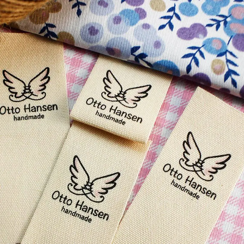 25*70mm Cotton With Logo or Text Sewing accessori Label,tags for knitted things,Custom,Personalizada,handmade label,gift tags