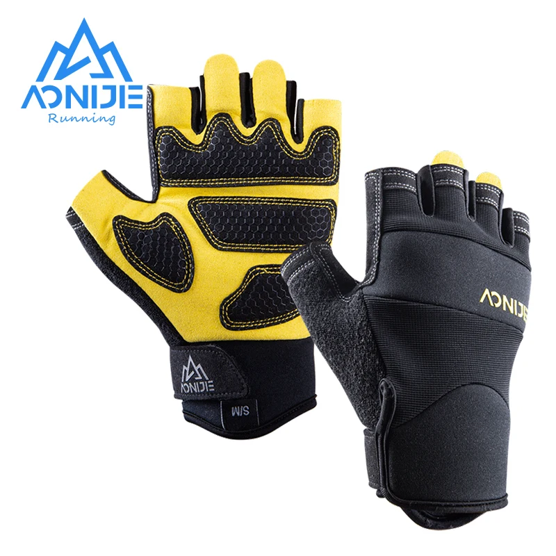 

AONIJIE M54 Summer Lightweight Half Finger Sports Gloves Grasping Breathable For Running Fitness Cycling Gym Weightlifting