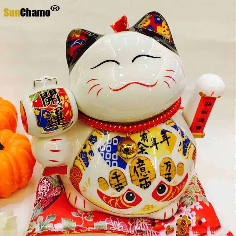 

Large 7-inch Electric Shaking Hand Lucky Cat Opening Housewarming Gift Feng Shui Lucky Decoration