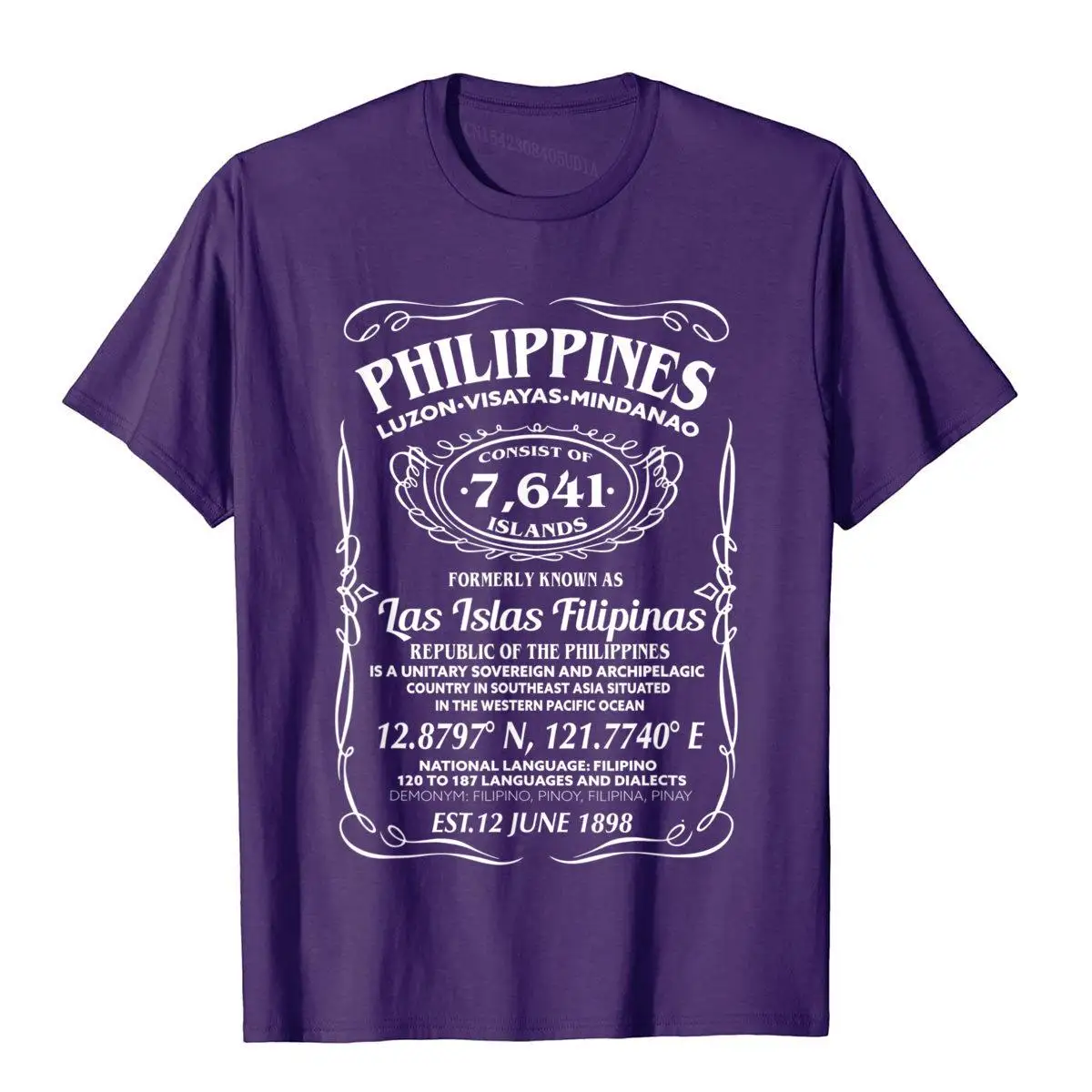 Camiseta de Pinoy para hombre, Camisa de algodón, clásica, wi-ki Philippine Facts, Verano