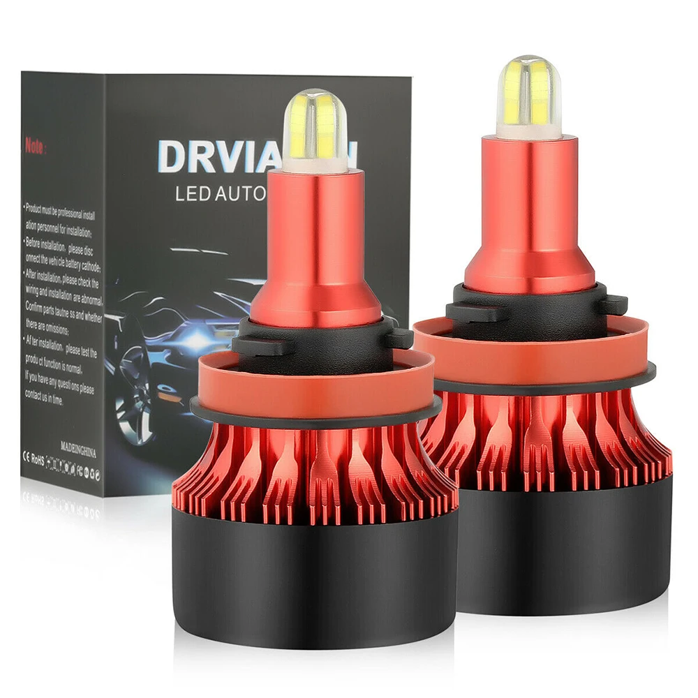 mini fog lights 6000k 2pcs 360-degree car LED headlights near and far in one G7 four side glow 8- side 2200w 480000lm