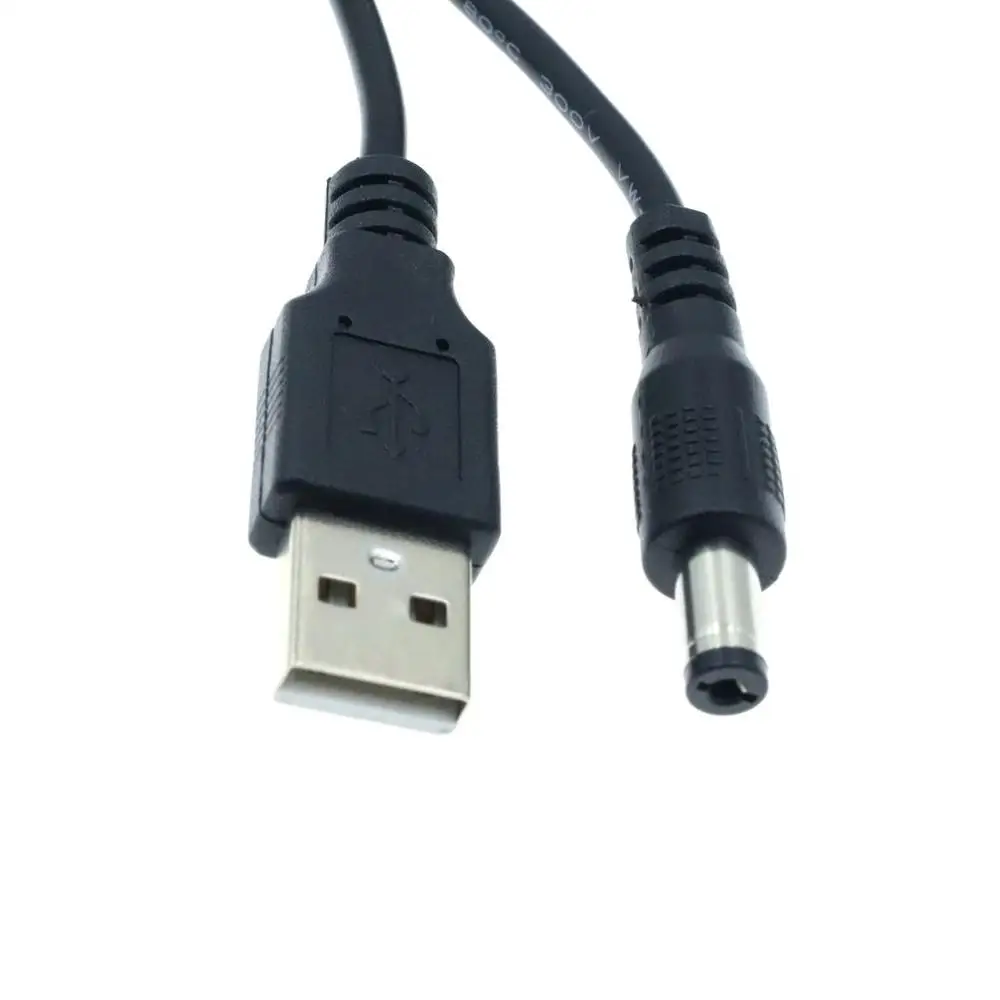 1p/ USB to DC 5.5mm Power Cable USB A Male to Jack Connector 5V Power Cable Connector For Small Electronics Devices Accessories
