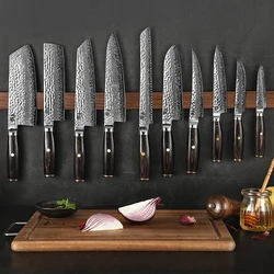 67-layer V gold 10 Damascus steel Hammering kitchen knife chefJapanese style Gyuto SantokuCleaver Paring  Slicing Utility Boning