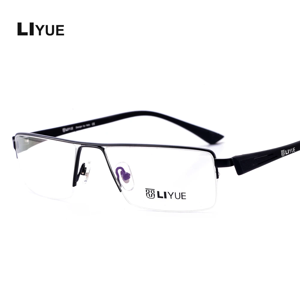 

Fashion Square Glasses Frame Men Optical men's eyeglasses frames Myopia Prescription glasses male Half Metal eyewear Spectacles