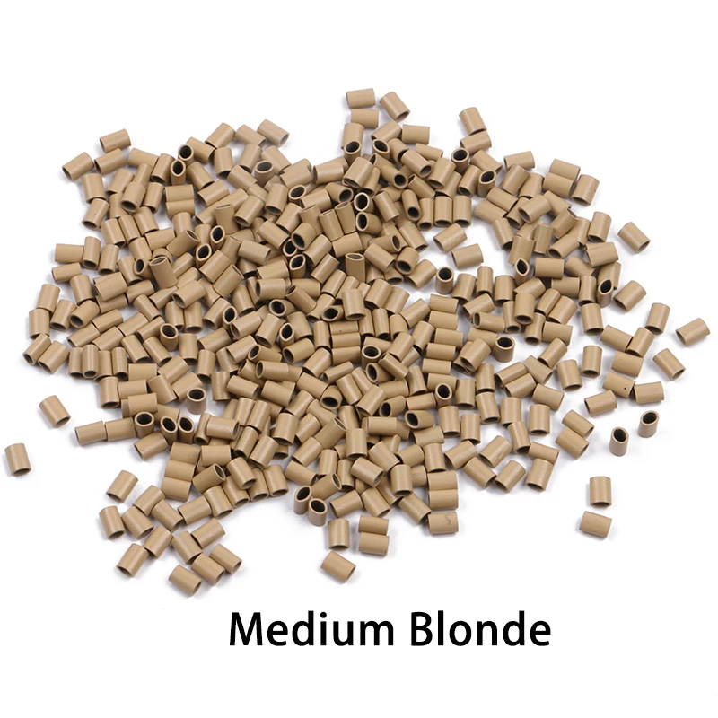 500pcs 3.0mm*2.0mm*3.8mm Oval Copper Micro Rings Link No Flared Flat-end Hair Extension Micro Beads for hair extension