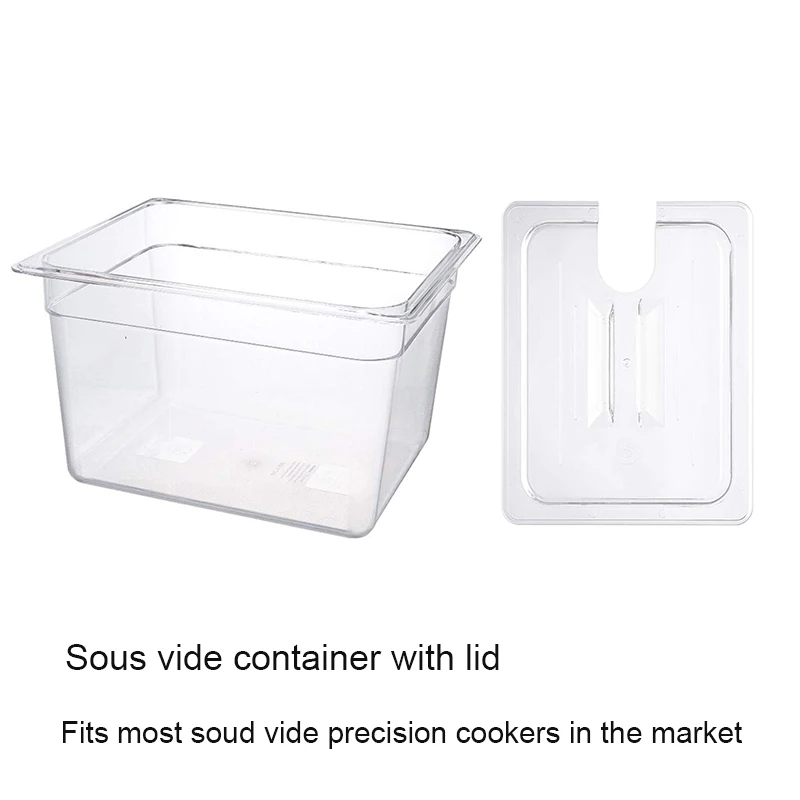 Sous Vide Container Steak Machine with Lid Water Tank Bath for Circulator Sous Vide Culinary Immersion Slow Cooker (6L,11L, 25L)