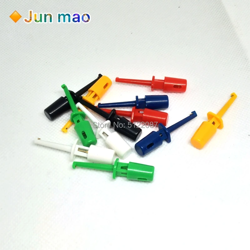 12 Mini Single Test Clasps Test Probes Electron Test IC Grabber Large Round Crocodile Clasps Test Clasps