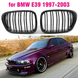 Front Center Matte Black Wide Kidney Hood Grille Grill For BMW E39 525 528 530 535 M5 1997 2003