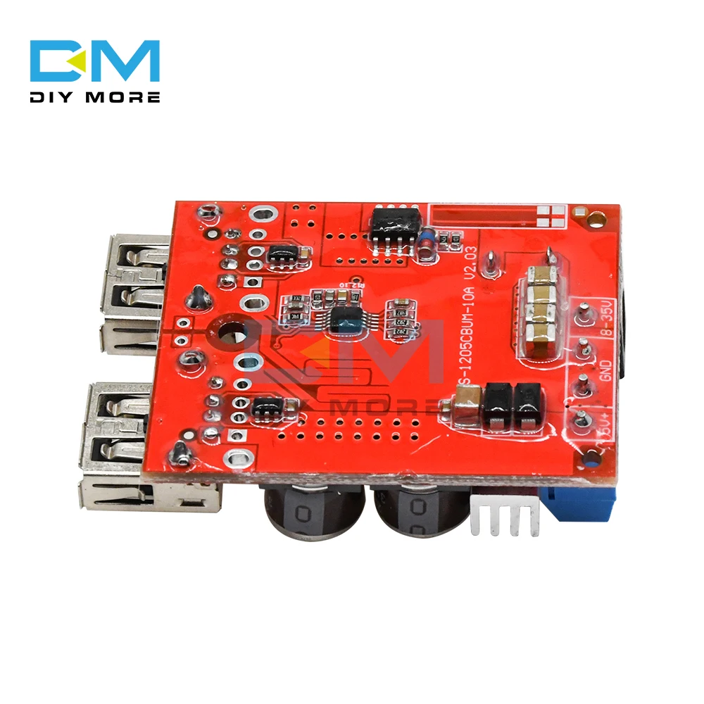 Imagem -05 - Dc-dc Placa de Carregamento do Carro 8v35v a 5v 8a Telefone Step Down Buck Conversor Módulo de Alimentação Usb 12v 24v Regulador de Tensão