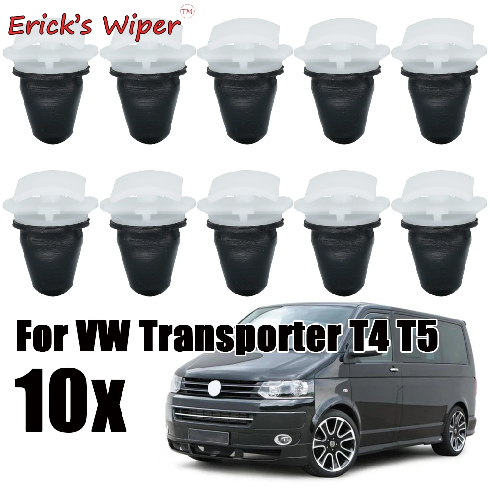 Erick's Wiper 10x Long Roof Trim Panel Strip Clips Interior Headlining Fixing Lining Grommets Fastener For VW Transporter T4 T5