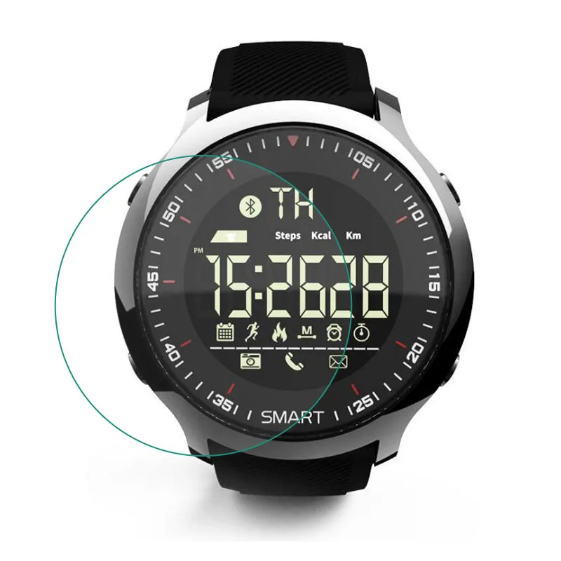 Película protectora de vidrio templado para reloj inteligente LOKMAT MK18, Protector de pantalla LCD con Bluetooth