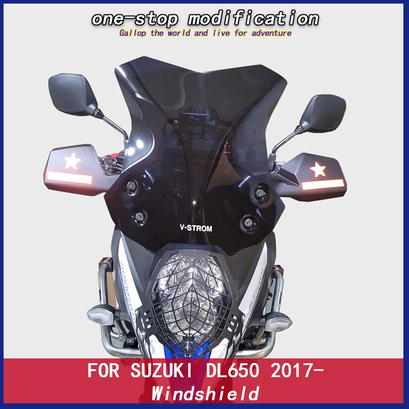 

For Suzuki V-Strom 650 XT DL650 2017 2019 Motorcycle Windscreen Windshield Deflector Protector Motorcycle Wind Screen Accessorie