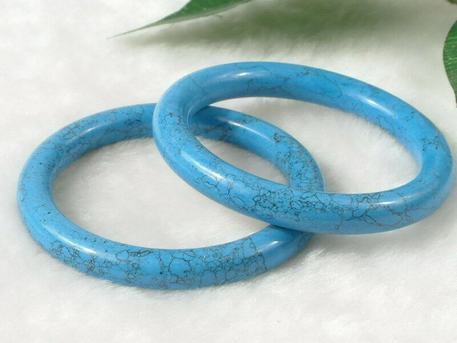 Pair/2PC Wholesale Tibetan Beautiful Turquoise Jewelry Bracelet Inside 62mm-64mm