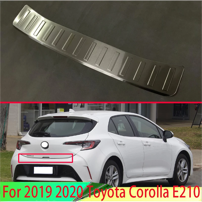 For 2019 2020 Toyota Corolla E210 Sport Hatchback Auris Stainless steel rear bumper protection window sill outside trunks decora