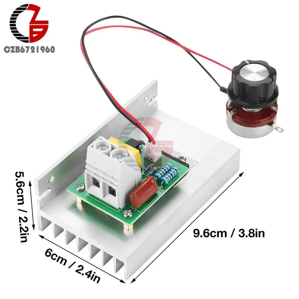 AC Regolatore di Velocità del Motore 10000W 220V SCR Elettrico Regolatore di Tensione Dimmer Temperatura di Velocità del Motore Regolatore di