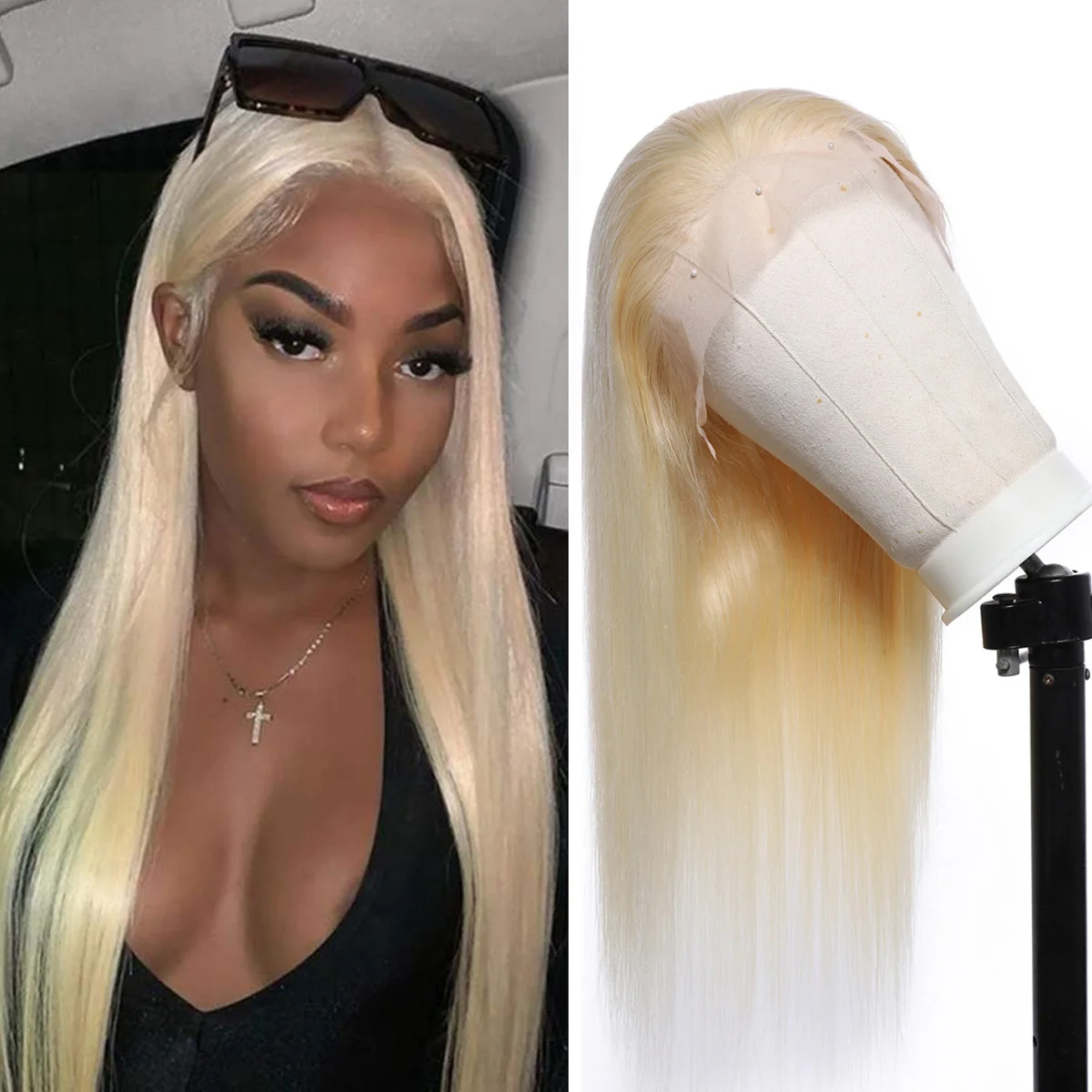 

Staright 613 Honey Full Lace Human Hair Wigs Pre Plucked Remy Hair With Baby Hair Transparent HD Lace Wig 613 For Women