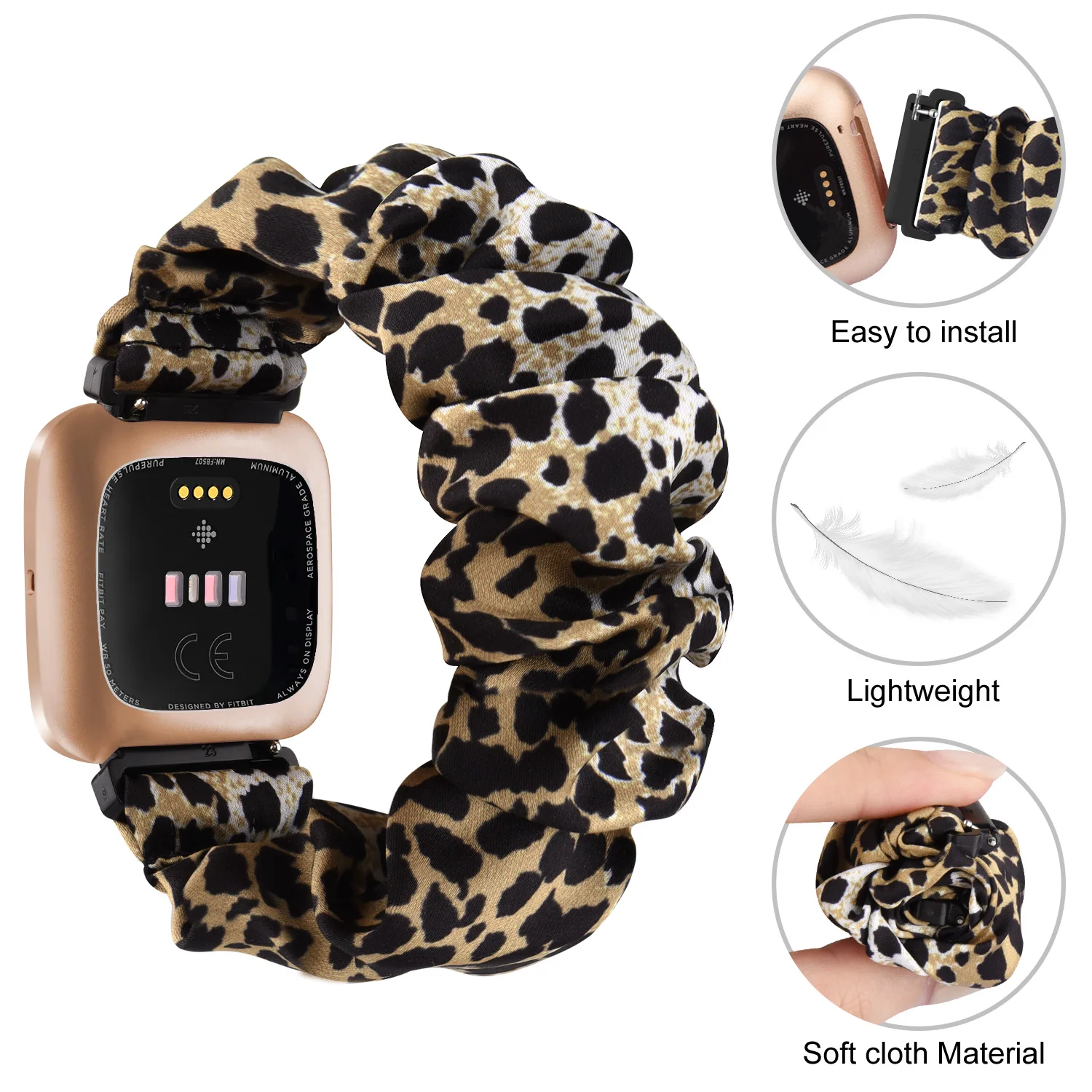 Scrunchie Elastic Strap Band For Fitbit Versa 2 Versa Lite Strap Replacement Fabric WatchBands Soft Bracelet For Fitbit Versa 2