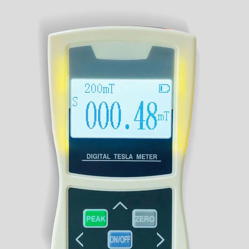 Permanent Magnet Gauss Meter Handheld Digital Tesla Meter Magnetic Flux Meter Surface Magnetic Field Test 1%/2%/5% Accuracy