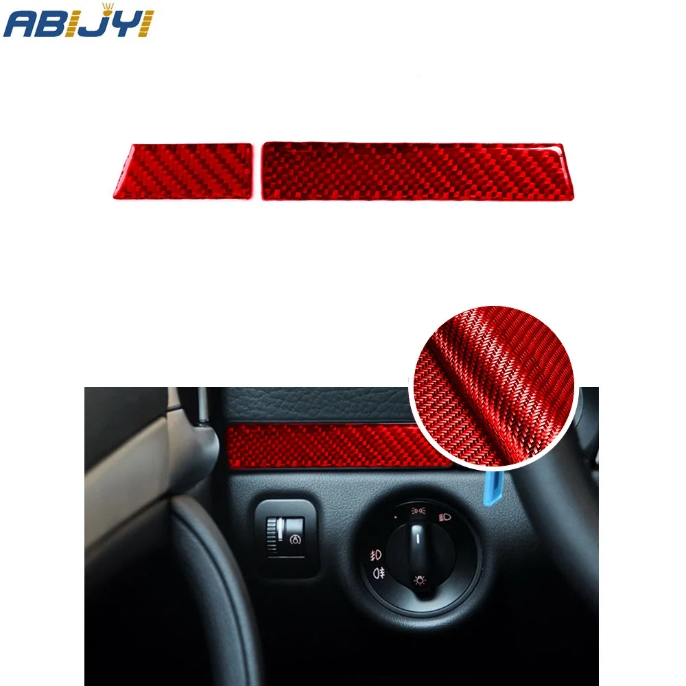 

Car Accessories Car Red Stickers Carbon Fiber Cover Trim For Porsche Cayenne 2003-2010 Steering Wheel Trim Left 2PCS