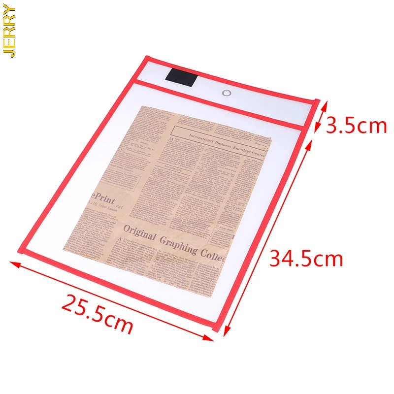 Reusable dry and erasable bag, transparent and wiping drawing board, dry brush bag, document bag, for teaching