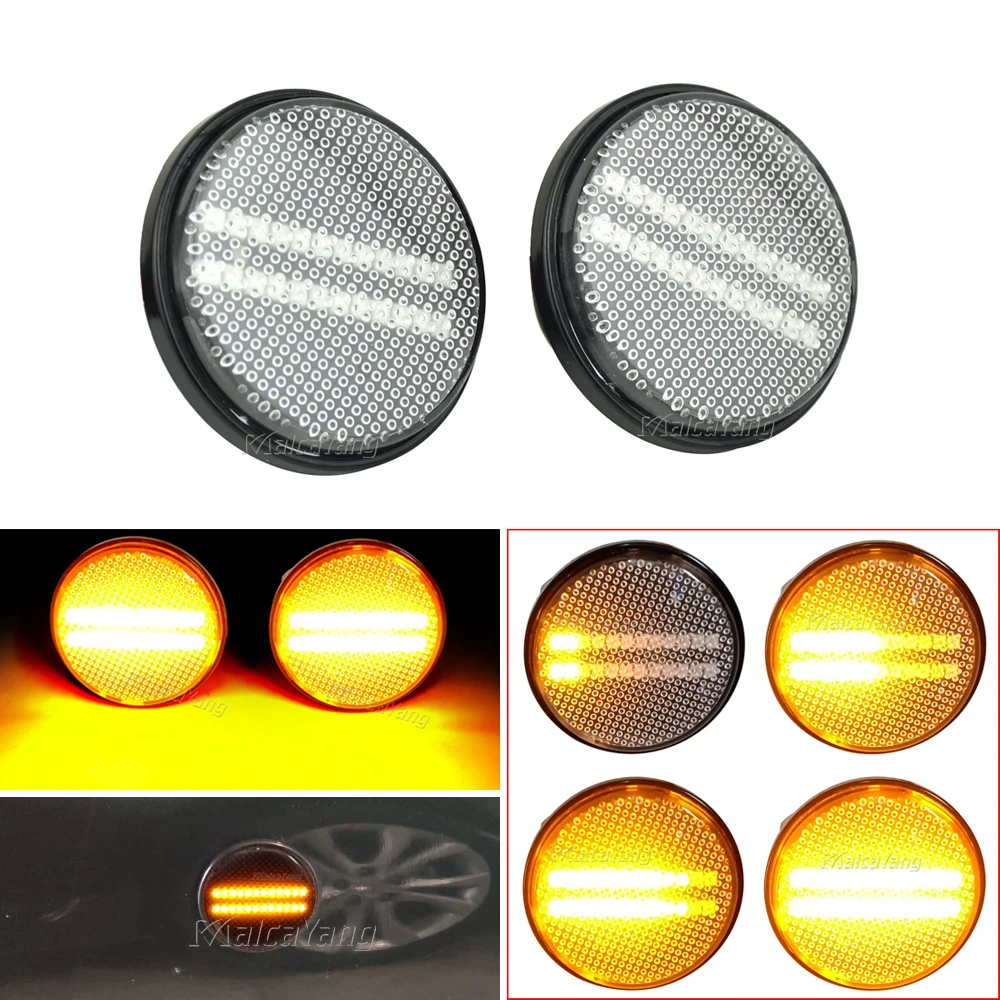 2Pcs Dynamic LED Turn Signal Lights Side Marker Car Accessories For Mazda MX-5 Mk1 Mk2 Mk3 1989-2015