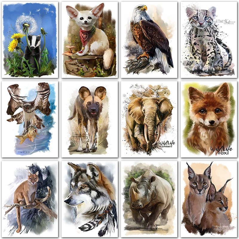 5D алмазная живопись «сделай сам», животные, мультфильм, волк, кот, Лев, милая собака, квадратная и круглая Алмазная мозаика, алмазная вышивка, вышивка крестиком