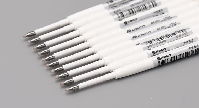 Xiaomi Metal kalem KACOGREEN jel mürekkep dolum 0.5MM avrupa standart dolum geri çekilebilir jel kalemler ofis malzemeleri 10 adet/kutu