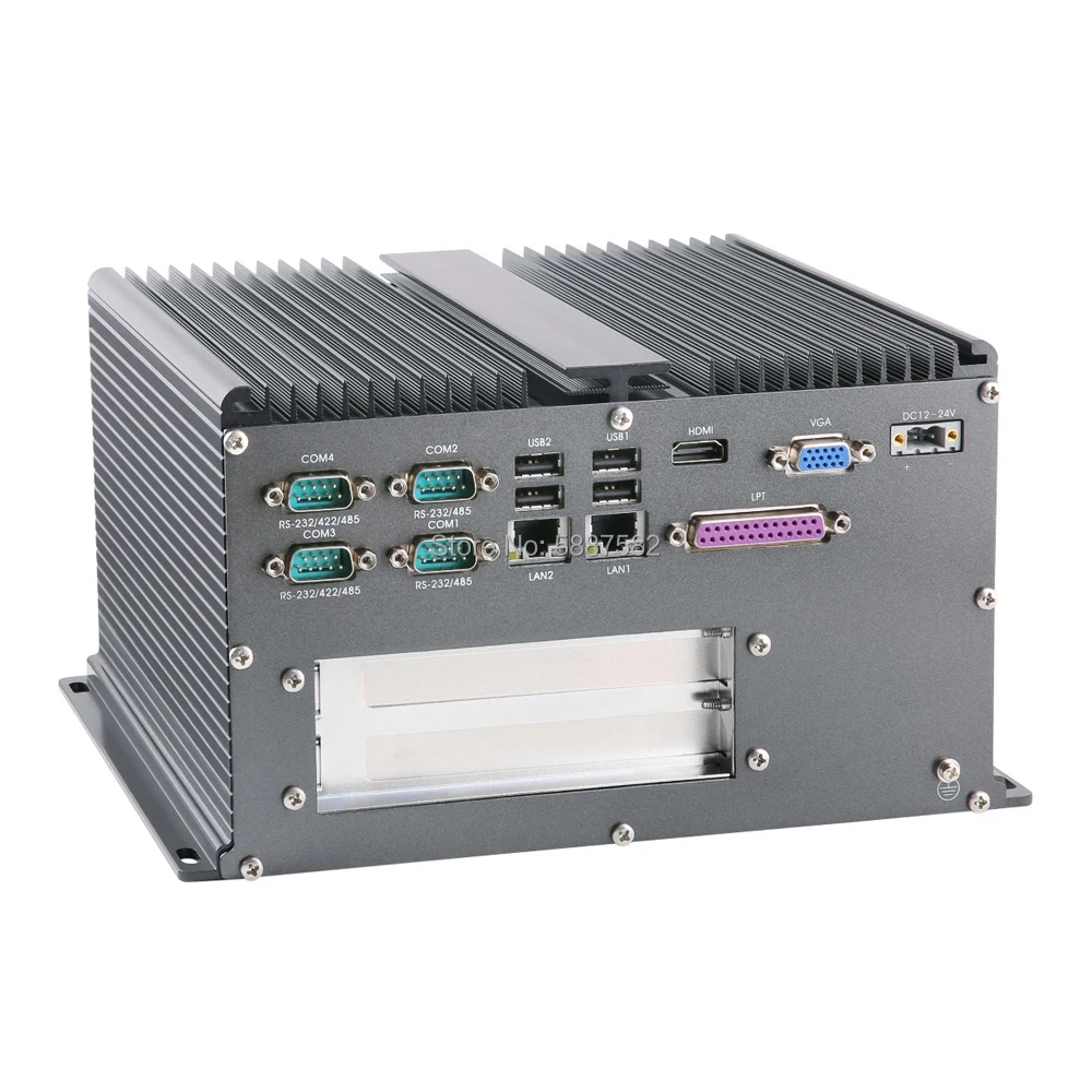 X86 Intel J1900 6*COM Fanless Mini PC for Industrial Equipment with 2 PCI 4*USB