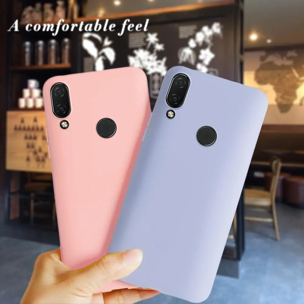 candy color silicone phone case for Huawei P Smart + 2018 INE-LX1r matte soft tpu cases for Huawei P Smart Plus 2018 back cover