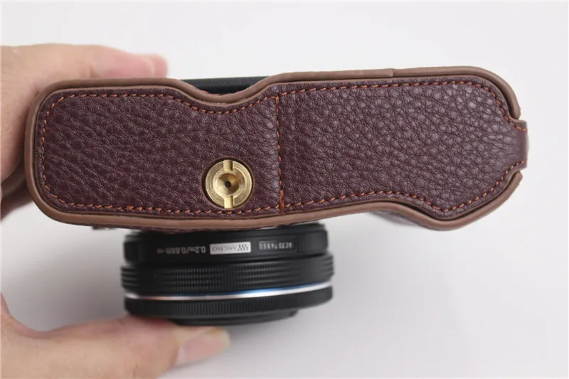 本革ケースカメラバッグハーフボディカバーオリンパスペン E-P7 EP7