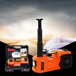 5Ton Lifting 45CM Electric Hydraulic Jack 3in1 Car Jack 150W DC12V Potable Tire Repair Tool With Inflator Pump Led Light Hammer