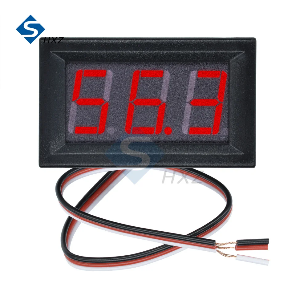 Voltmetro digitale Mini DC da 0.56 pollici 3 fili DC 0V-99.9V Display a LED misuratore di pannello di tensione per auto moto rosso/blu/verde