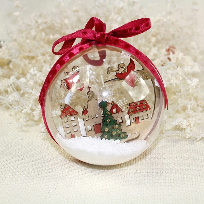 5 Pairs Clear Plastic Fillable Ornaments Ball for Christmas Tree Decorations Clear Christmas Balls Xmas Tree Ornament 2023