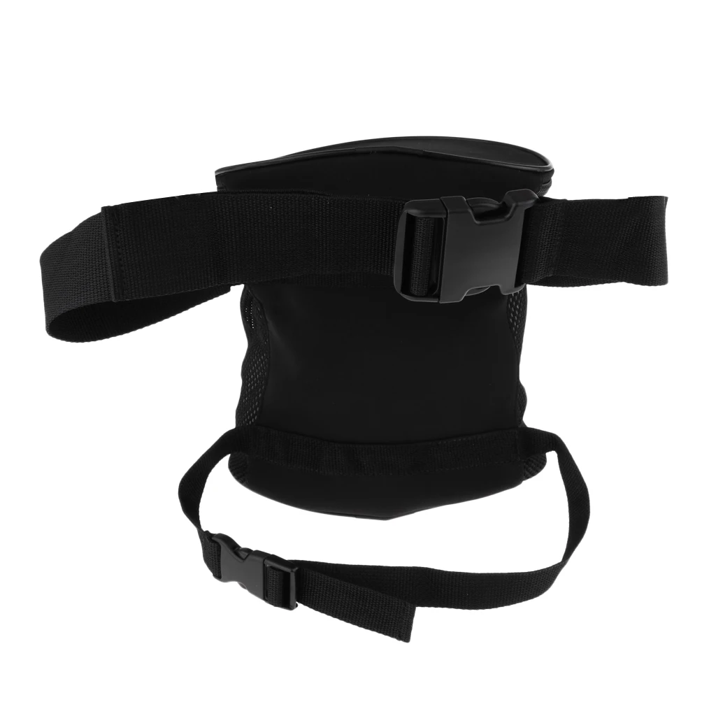 Bolsa de malha de neoprene para mergulho 3mm, suporte de armazenamento de equipamento de mergulho com zíper e alça de coxa