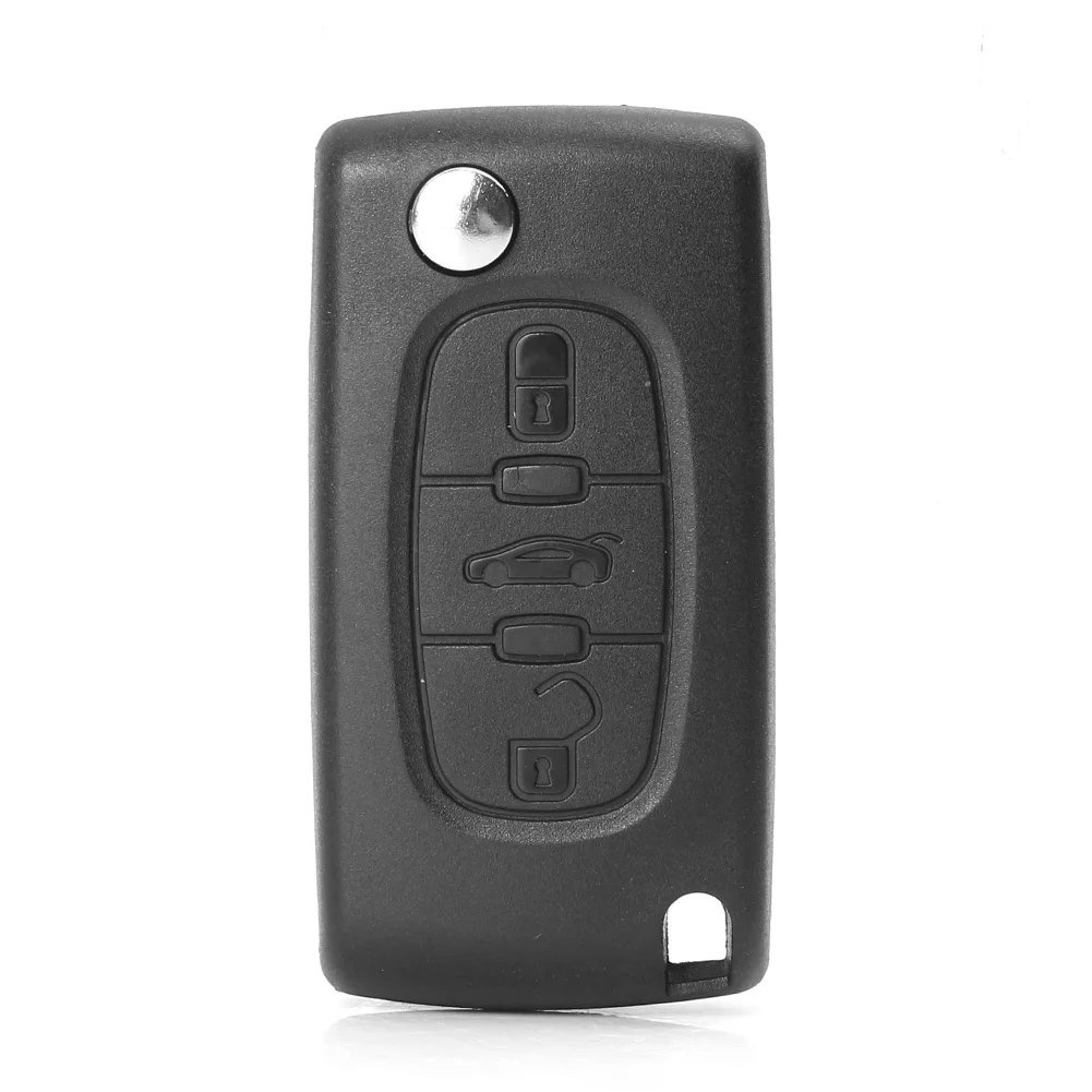 New Car Remote Key Shell 3 Buttons Black Key Case Housing for Peugeot 207 307 407 SW 308 607