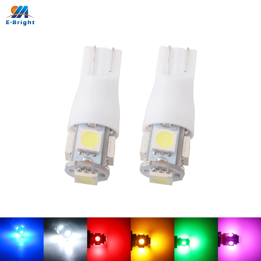 

Strobe Flash DC12V 24V W5W 194 T10 5050 5 SMD LED Bulb Auto Car Truck Door Signal Clearance Warning Light Blue White Red 100Pcs