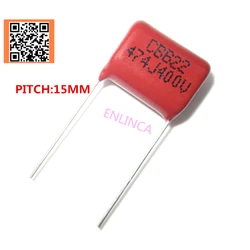 10pcs 400V 0.47UF 470NF 474J 0.68UF 680NF 684J Pitch 15mm 400V 5% DIP CBB Polypropylene film capacitor