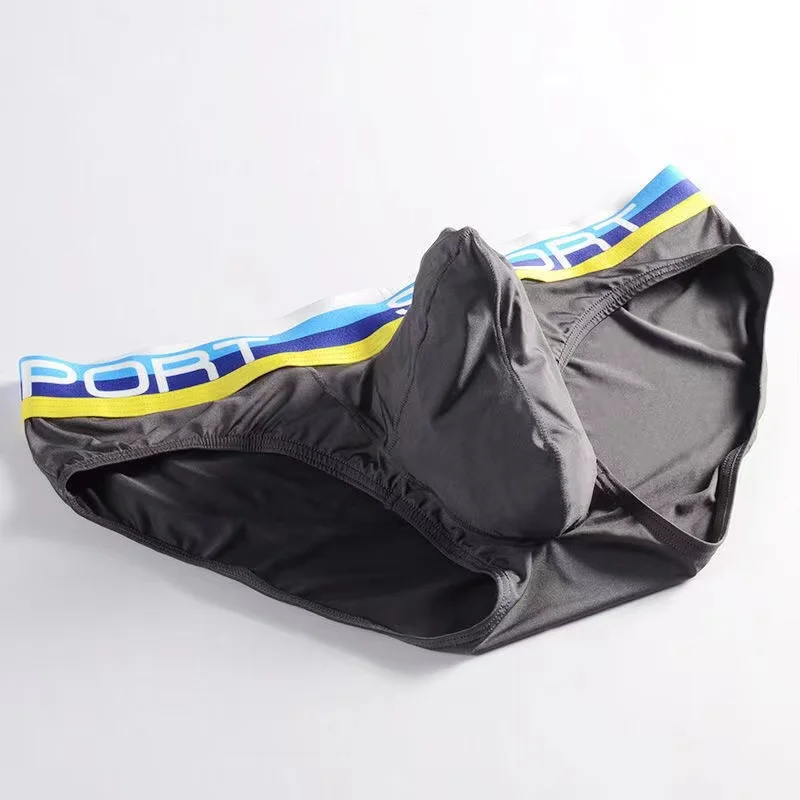 Elephant nose Sexy Men Underwear U Convex briefs pouch Breathable Mesh sexi shorts Male Underpants cueca Gay penis silk Summer