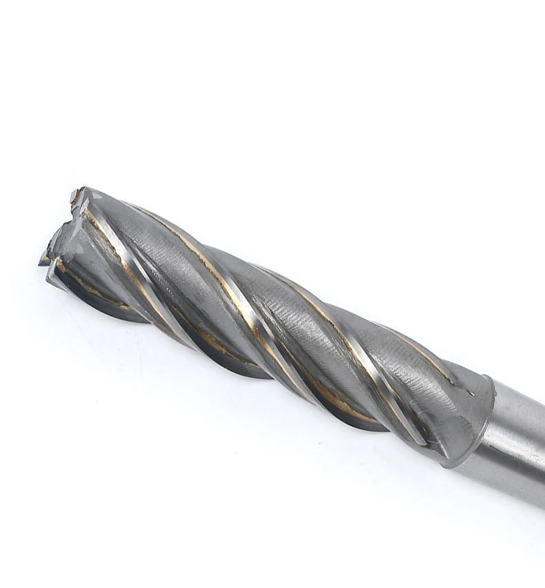 Inlaid Carbide Spiral End Mills, Tungsten Steel Cutting Tools, Measuring Tools, Alloy YG8K30 Straight Shank 10-25