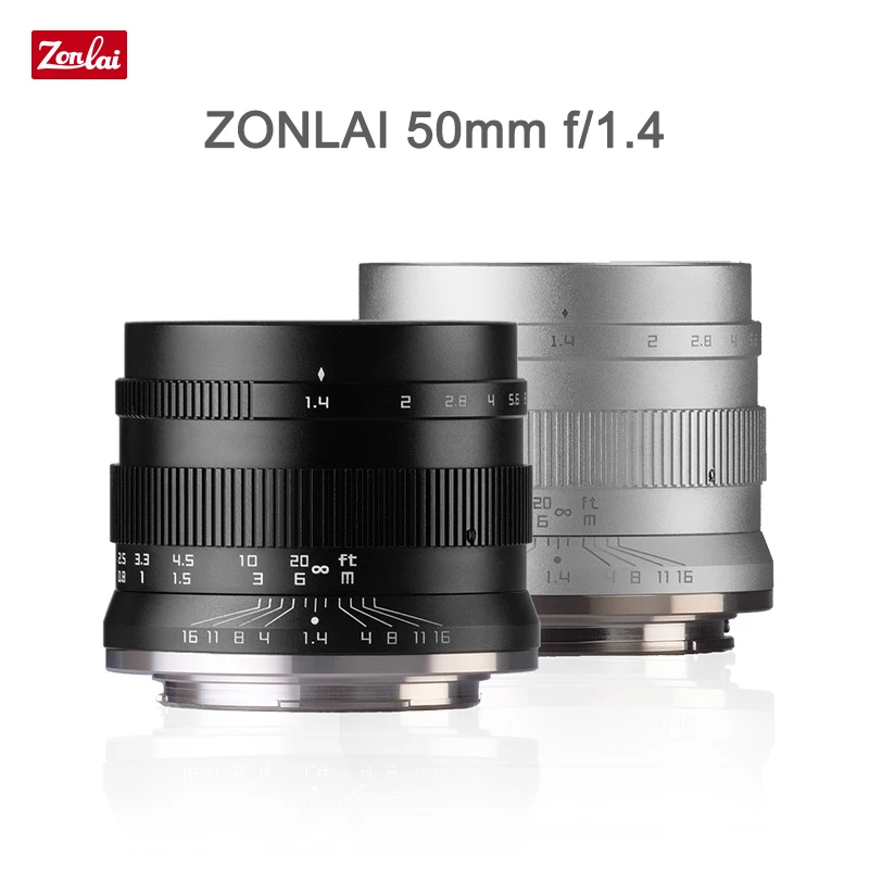 Zonlai 50 مللي متر F1.4 دليل رئيس عدسة ل فوجي X سوني E-جبل مايكرو 4/3 m4/3 كانون EF-M a6400 X-T3 X-T4 XS-10 المرايا كاميرا