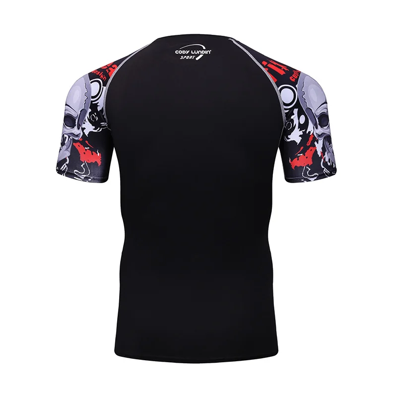 Cody Lundin Sport Style Casual Sublimation Printed Custom Logo Men\'s Compression Gym T-Shirts MAA BJJ Wresling Surf Rash Guard