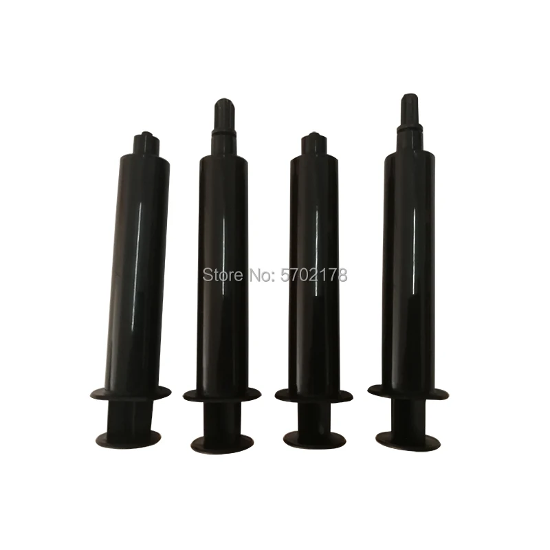 Seringue Luer Lock en plastique noir industriel, colle de parfum, type poussoir à main, haute qualité, vente en gros, 20 pièces