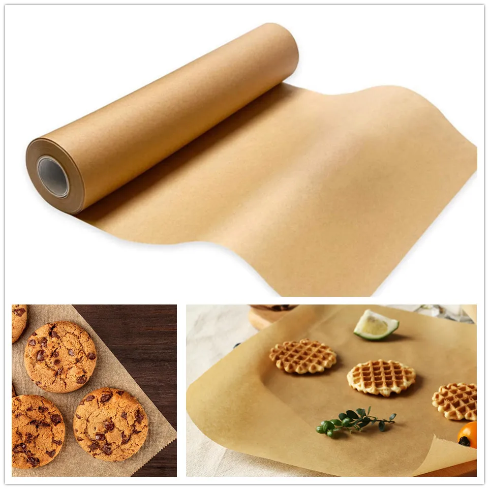 

Non-stick Parchment Paper Baking Parchment Roll Unbleached Baking Pan Liner Bread Sandwich Burger Fries Wrappers 30cm x 5m/10m