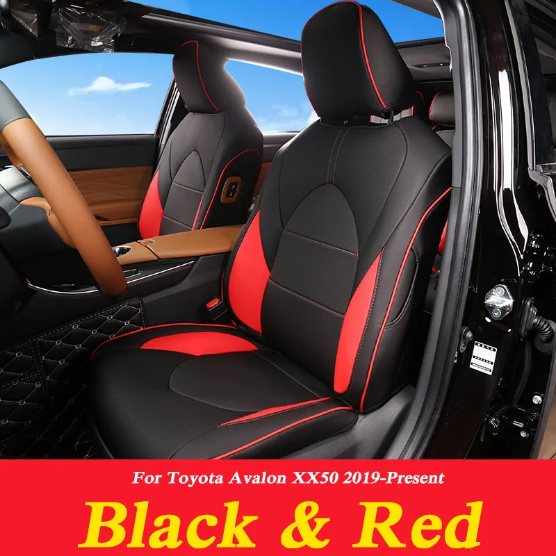 

Car Styling Leather 4 Seasons Car Seat Covers Set For Toyota Avalon XX50 2019-Present Seat Cover Cushion Internal Accessories