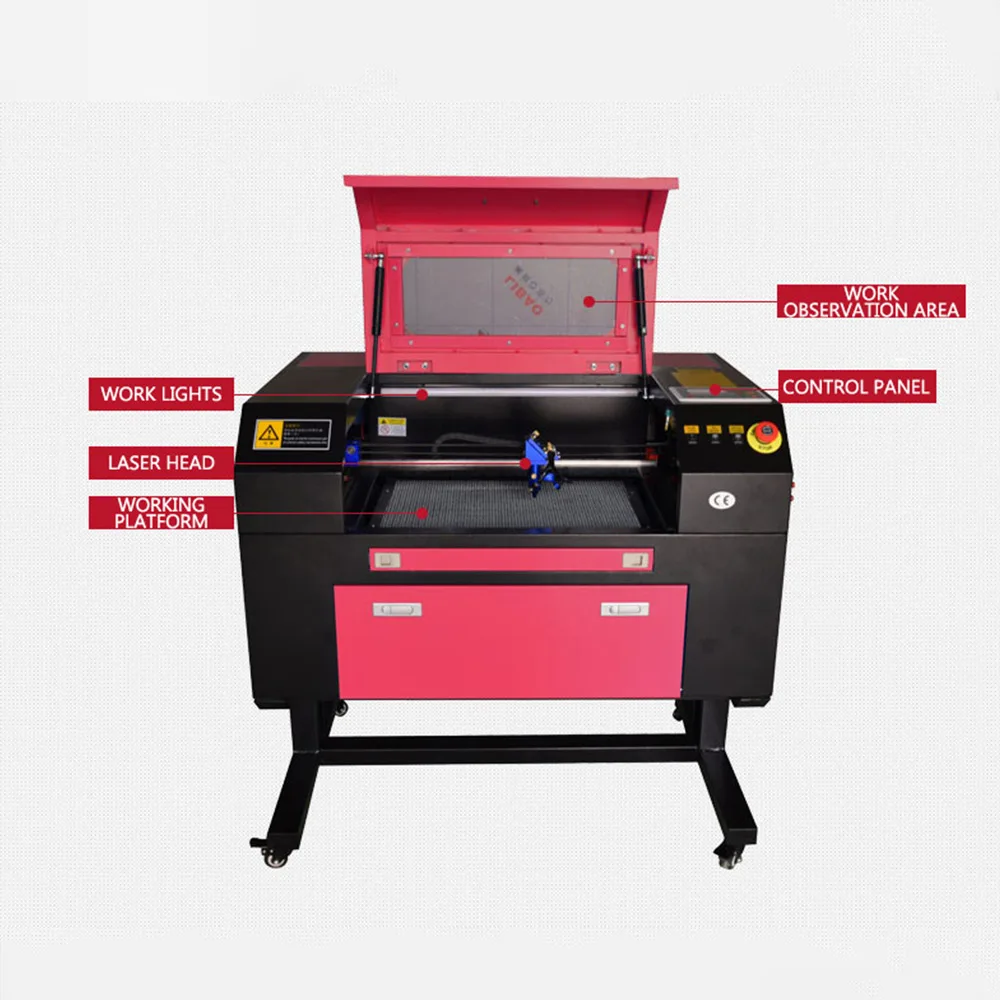 CNC Laser Engraving Machine Acrylic Plastic Leather Glass Crystal Resin Stone Cutting Machine